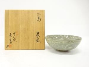 水広窯　李貞夏造　三島　茶碗